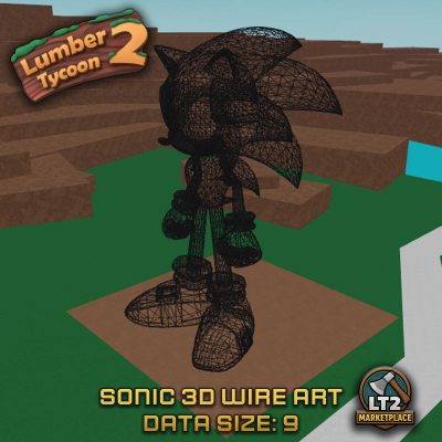 Sonic 3D Wire Art