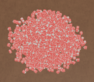 Red Candy Cane Gift Drop